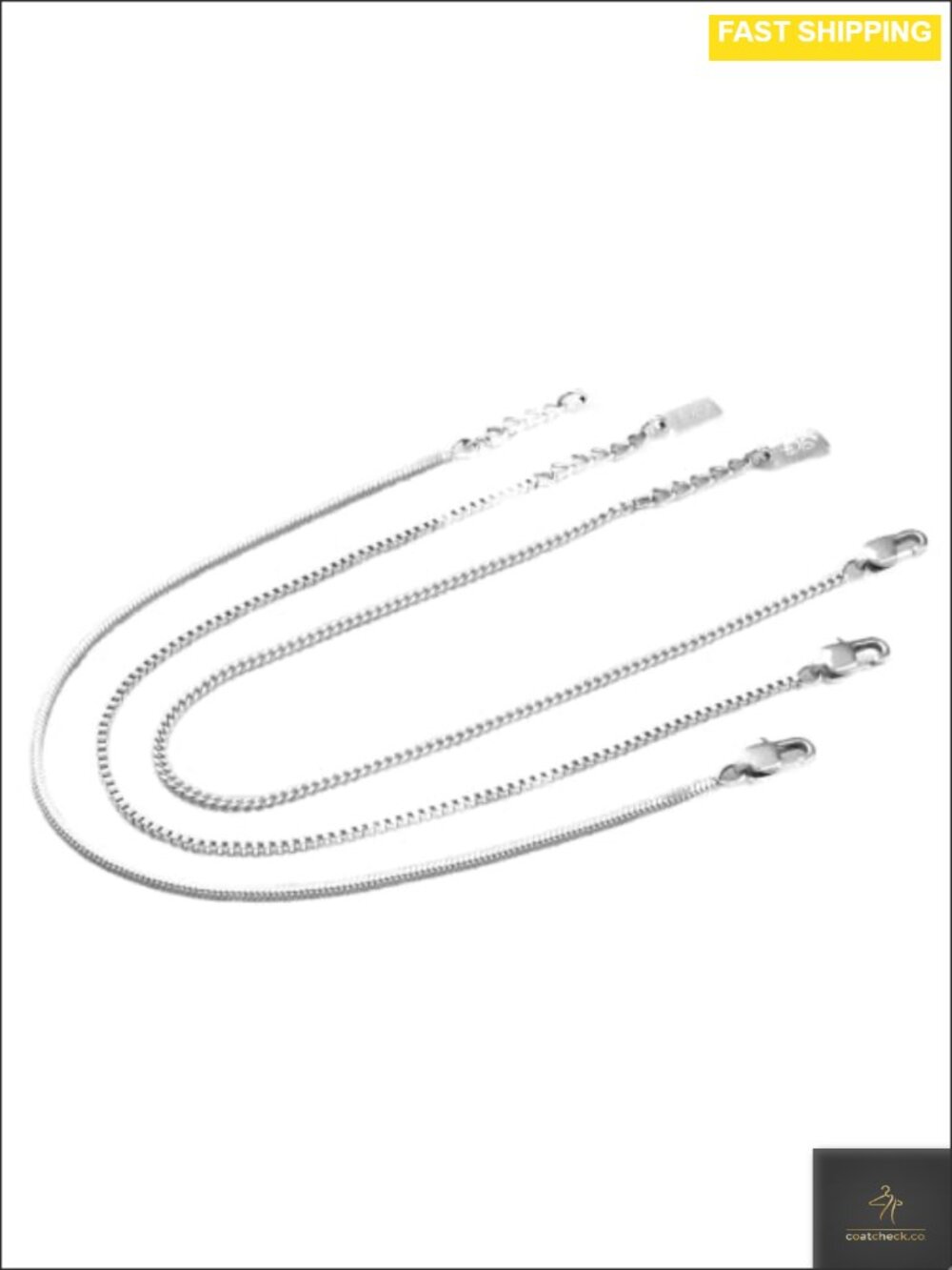 3 Pc Bracelet Stack 316L Stainless Steel Waterproof Adjustable Chain